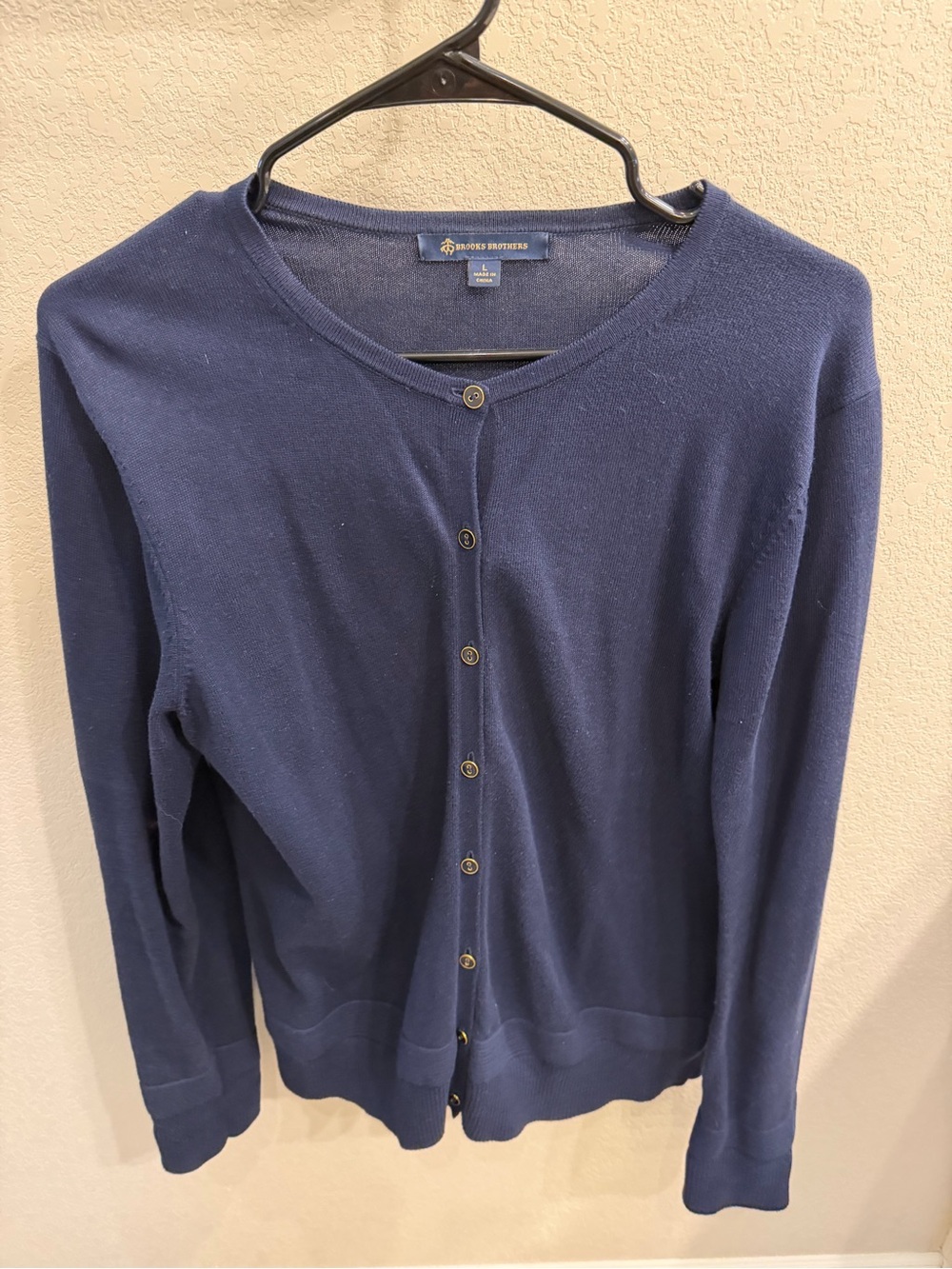 Brooks Brothers Navy Blue Women's Button-Front Cardigan